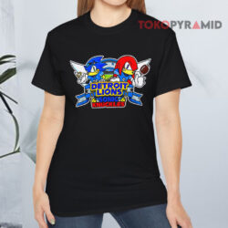 Detroit Lions X Sonic And Knuckles T shirt Front