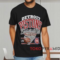 Detroit Pistons Basketball Club Shirt Black T shirt