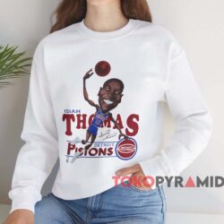 Detroit Pistons Isiah Thomas Caricature Shirt 3 Detroit Pistons Isiah Thomas Caricature Shirt White Sweatshirt