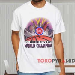 Detroit Pistons The Motor City's 1990 World Champions Shirt White T shirt