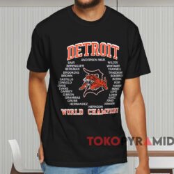Detroit Tigers 1984 World Champions Shirt Black T shirt
