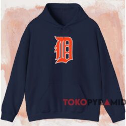 Detroit Tigers Big Logo Shirt Navy Hoodie