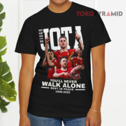 Diogo Jota You’ll Never Walk Alone Rest In Peace 1996 2025 Signature T shirt Front