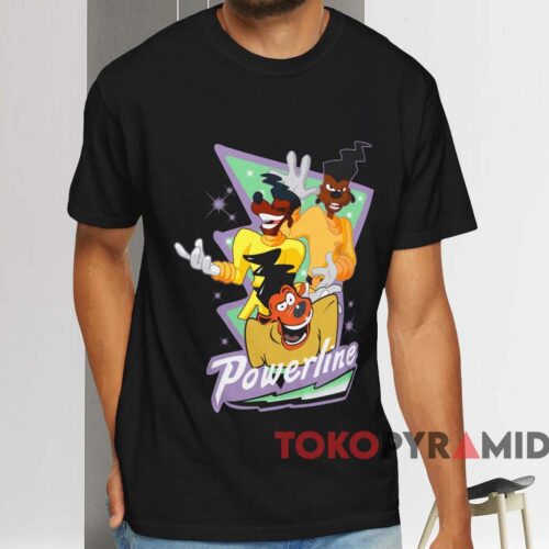 Disney A Goofy Movie Powerline T shirt Black T shirt Disney A Goofy Movie Powerline T shirt Black T shirt