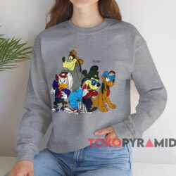 Disney Characters Hip Hop T-shirt 4 Disney Characters Hip Hop T shirt Grey Sweatshirt