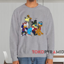 Disney Characters Hip Hop T-shirt 3 Disney Characters Hip Hop T shirt Grey Sweatshirt