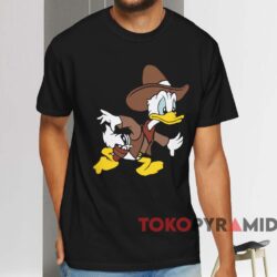 Disney Donald Duck Cowboy T shirt Black T shirt