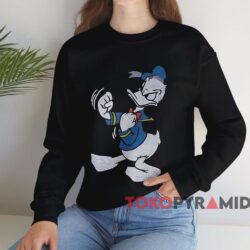 Disney Donald Duck Fighting T-shirt 3 Disney Donald Duck Fighting T shirt Black Sweatshirt