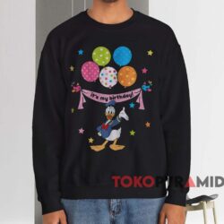Disney Donald Duck It's My Birthday T-shirt 3 Disney Donald Duck It's My Birthday T shirt Black Sweatshirt