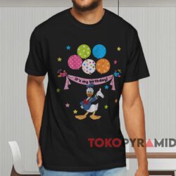 Disney Donald Duck It's My Birthday T shirt Black T shirt