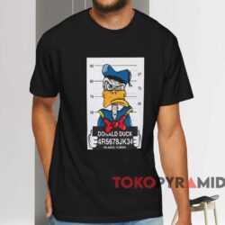 Disney Donald Duck Mugshot T shirt Black T shirt