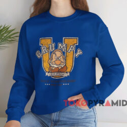 Disney Grumpy University T-shirt 3 Disney Grumpy University T shirt Blue Sweatshirt