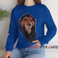 Disney Lion King Scar Head T-shirt 3 Disney Lion King Scar Head T shirt Blue Sweatshirt