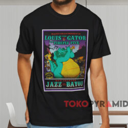 Disney Louis The Gator And The Firefly Five T-shirt 1 Disney Louis And Gator The Firefly Five T shirt Black T shirt