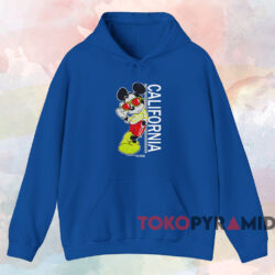 Disney Mickey California T shirt Blue Hoodie