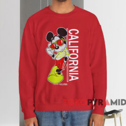 Disney Mickey California T shirt Red Sweatshirt