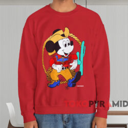 Disney Mickey Cowboy T-shirt 3 Disney Mickey Cowboy T shirt Red Sweatshirt