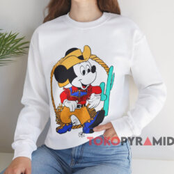 Disney Mickey Cowboy T-shirt 4 Disney Mickey Cowboy T shirt White Sweatshirt
