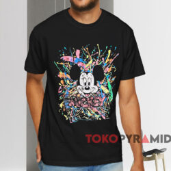 Disney Mickey Mouse Paint Splatter T shirt Black T shirt