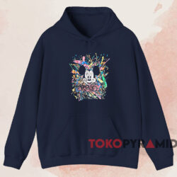 Disney Mickey Mouse Paint Splatter T shirt Navy Hoodie