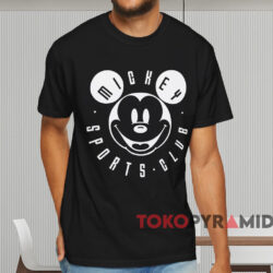 Disney Mickey Sports Club T shirt Black T shirt