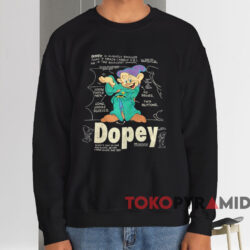 Disney Snow White Dopey T-shirt 4 Disney Snow White Dopey T shirt Black Sweatshirt