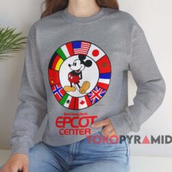 Disney World Epcot Center Mickey Mouse T-shirt 3 Disney World Epcot Center Mickey Mouse T shirt Grey Sweatshirt