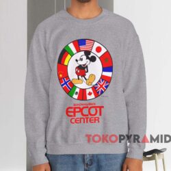 Disney World Epcot Center Mickey Mouse T-shirt 4 Disney World Epcot Center Mickey Mouse T shirt Grey Sweatshirt