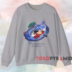 Disney World Mickey Where Magic Lives T-shirt 3 Disney World Mickey Where Magic Lives T shirt Grey Sweatshirt