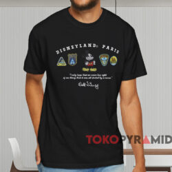 Disneyland Paris Mickey Mouse Logo T shirt Black T shirt