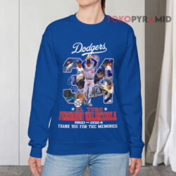 Dodgers El Toro Fernando Valenzuela 1960 2024 Thank You For The Memories Sweatshirt