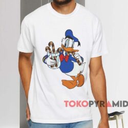 Donald Duck Christmas Candy T shirt White T shirt