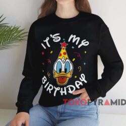 Donald Duck It's My Birthday T-shirt 3 Donald Duck It's My Birthday T shirt Black Sweatshirt