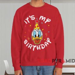 Donald Duck It's My Birthday T-shirt 4 Donald Duck It's My Birthday T shirt Red Sweatshirt