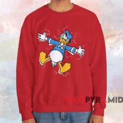 Donald Duck Lightning T-shirt 4 Donald Duck Lightning T shirt Red Sweatshirt