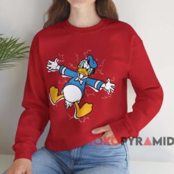 Donald Duck Lightning T-shirt 3 Donald Duck Lightning T shirt Red Sweatshirt
