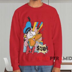 Donald Duck Pop Angry T-shirt 3 Donald Duck Pop Angry T shirt Red Sweatshirt