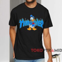 Donald Duck Thrasher T-shirt 1 Donald Duck Thrasher T shirt Black T shirt