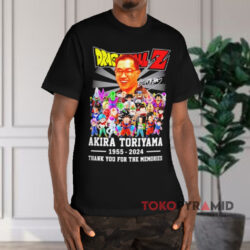 Dragon Ball Z Akira Toriyama 1955 2024 Thank You For The Memories Black T shirt