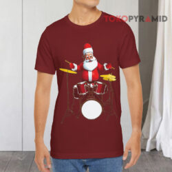 Drummer Santa Playing Drums Christmas Sweatshirt 1 Drummer Santa Playing Drums Christmas T shirt