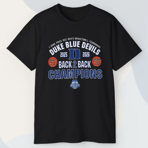 Duke 2026 Acc Champions Back To Back T shirt
