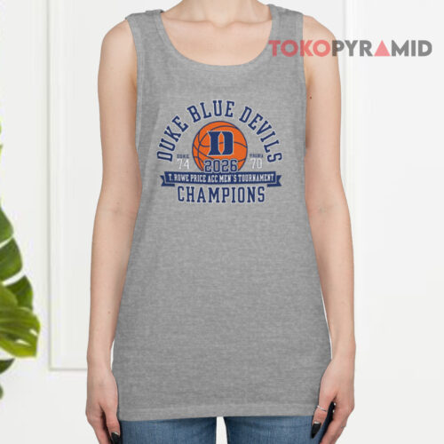 Duke Blue Devils Acc Men’s Basketball Tournament Champions Final Score Tank Top
