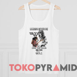 Eddie Van Halen Legends Never Die T-shirt 4 Eddie Van Halen Legends Never Die T shirt White TankTop