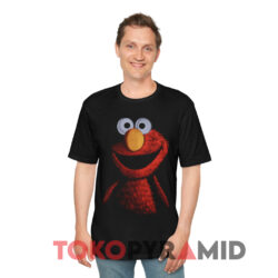 Elmo Shadow Sesame Street Black T shirt