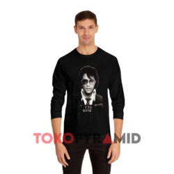 Elvis Mug Shot Vertical Painting Shirt 4 Elvis Mug Shot Vertical Painting Black Long sleeved