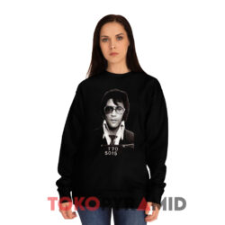 Elvis Mug Shot Vertical Painting Shirt 3 Elvis Mug Shot Vertical Painting Black Sweatshirt
