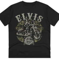 Elvis On Motorcycle Made In America T shirt
