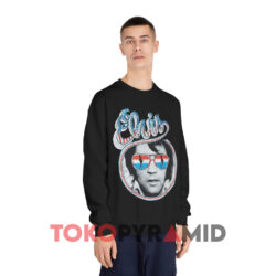 Elvis Presley Red White Blue Photo Shirt 3 Elvis Presley Red White Blue Photo Black Sweatshirt
