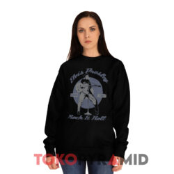 Elvis Presley Rock And Roll Black Sweatshirt
