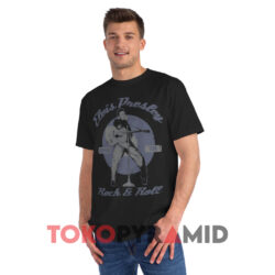 Elvis Presley Rock And Roll Black T shirt